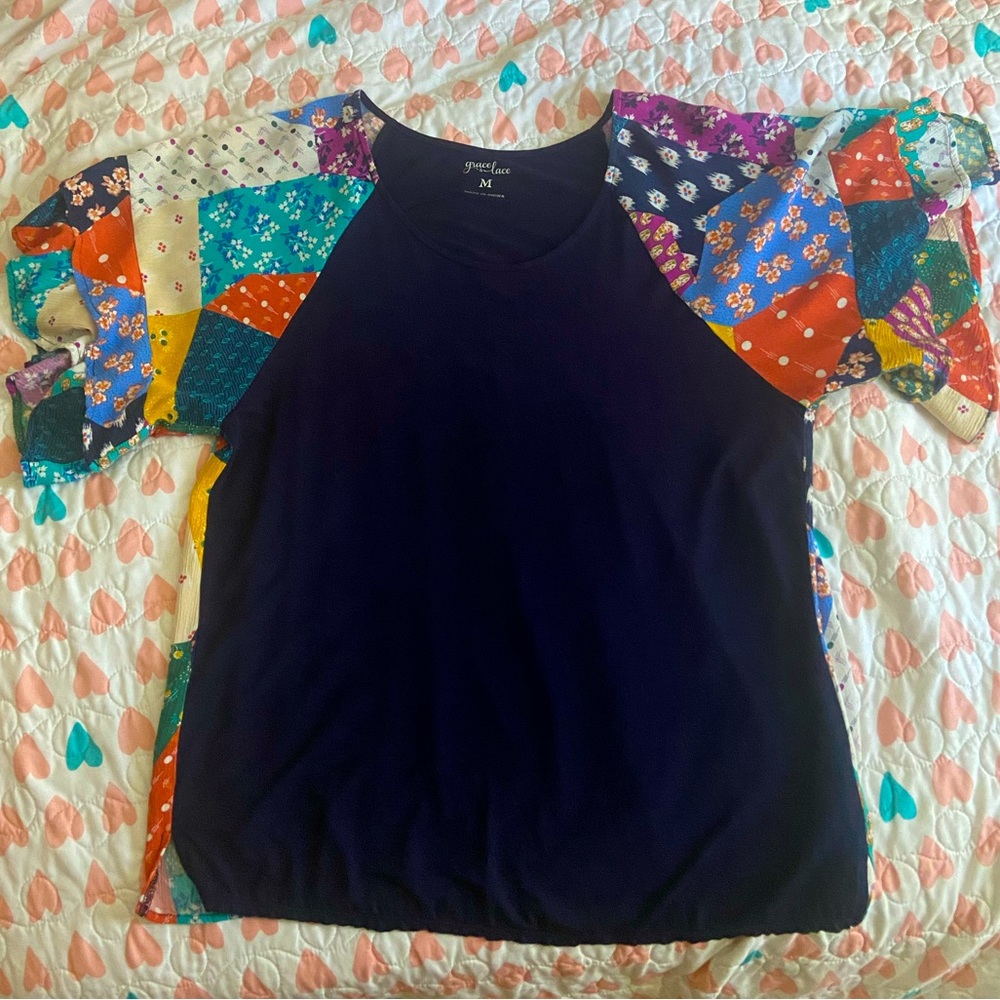 Anthropologie Boho Multicolor Blouse